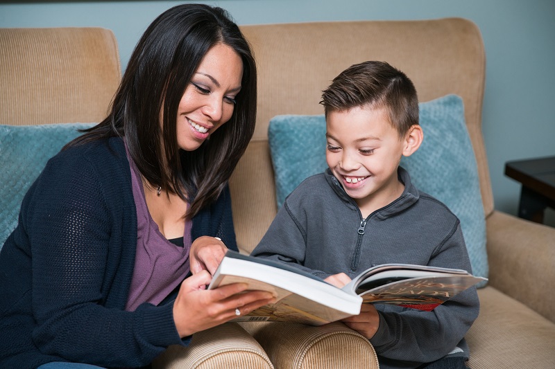 son-and-mother-reading